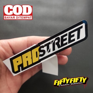 Prostreet สติกเกอร์ พิมพ์ลายลามิเนต สีเหลือง กันน้ํา สําหรับตกแต่งหมวกกันน็อค รถจักรยานยนต์ รถยนต์