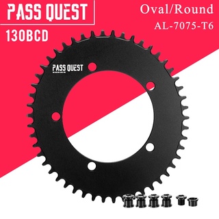 Pass Quest 130BCD 5Claw โซ่จักรยานเสือภูเขา 42T-58T สําหรับ 3550 Apex สีแดง 130BCD Crankset