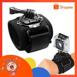 ภาพย่อรูปภาพสินค้าแรกของ​ พร้อมส่ง สายรัดข้อมือ​ gopro, actioncam​ ตรงเม้าท์หมุนได้​ 360​