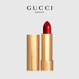 ลิปสติก Gucci Rouge à Lèvres 3.5g Gold Tube lipstick ลิปสติกแมท #204#208#210 ลิปกุชชี่ แท้100% ลิปสติกกันน้ำ