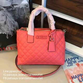 Guess Elliana Quilted-Look Handbagแท้💯outlet