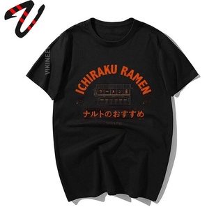 Tee LEEE เสื้อยืดผ้าฝ้าย 100 พิมพ์ลายการ์ตูน Naruto Uzumaki Ichiraku Ramen สําหรับผู้ชาย