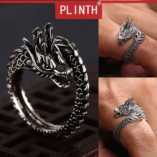 PLINTH แหวนเงิน 925 ลายมังกรครอบงำในการเปิดตัวของโลก415