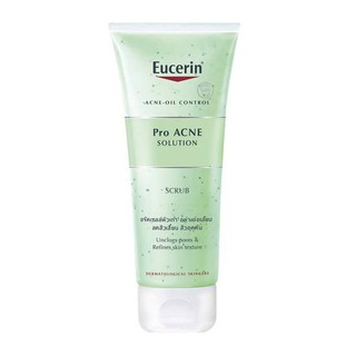 ❤️ไม่แท้คืนเงิน❤️ Eucerin Pro Acne Solution Scrub 100ml. สครับขัดและทำความสะอาดผิวหน้าเพื่อลดปัญหาสิว ช่วยลดสิ่งอุดตัน