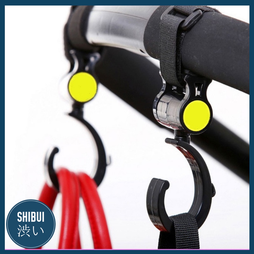 shibuith-2-ชิ้น-stroller-hook-ที่แขวนของแบบหมุนได้-ตะขอแขวนสัมภาระติดรถเข็นเด็ก-ที่แขวนของอเนกประสงค์หมุนได้-360-องศา