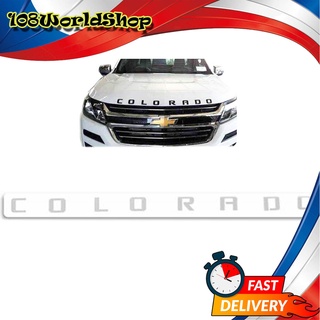 โลโก้ COLORADO LOGO COLORADO ติดฝากระโปรงหน้า สีเทา 1ชิ้น chevrolet colorado 2-4 ประตู มีบริการเก็บเงินปลายทาง