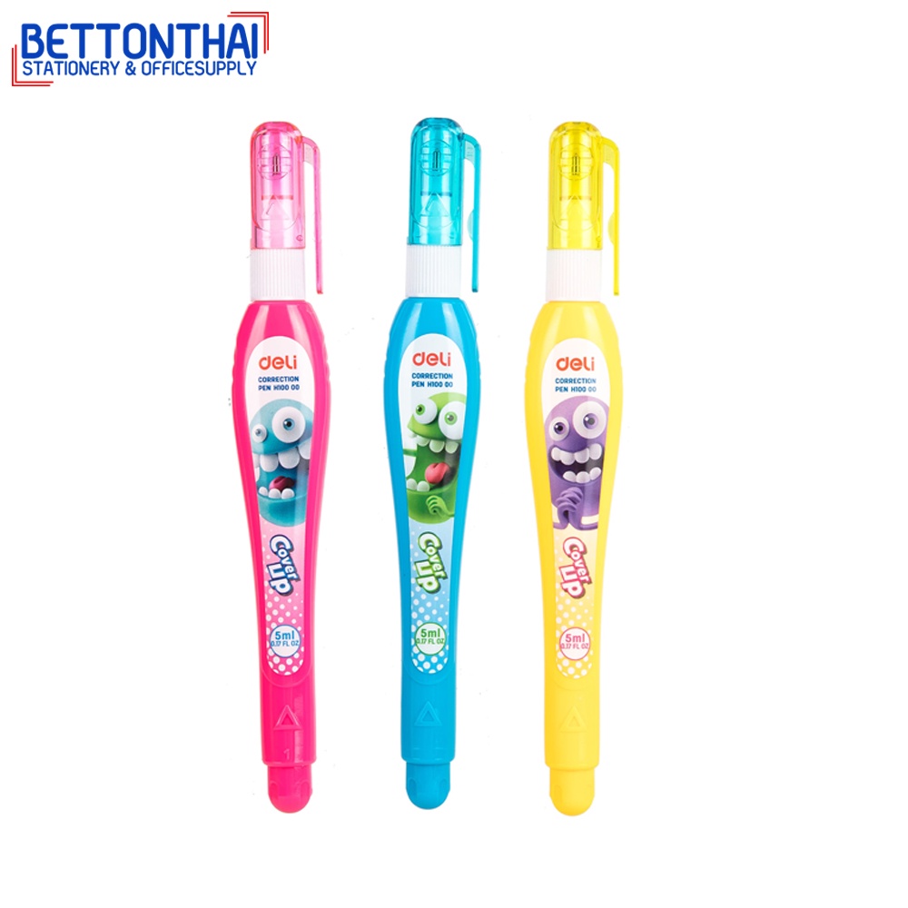 deli-h10000-correction-pen-ปากกาลบคำผิด-ลาย-bumpee-ขนาด-5ml-แพ็คกล่อง-12-แท่ง-ปากกาลบคำผิด-เครื่องเขียน-น้ำยาลบคำผิด