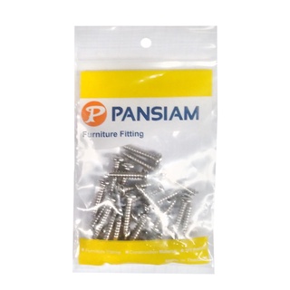 Chaixing Home  สกรูเกลียวปล่อยหัวกลม/Pan PAN SIAM รุ่น TP-438 ขนาด 4 x 3/8 นิ้ว (แพ็ค 25 ตัว) สีนิกเกิล