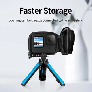 ภาพขนาดย่อของภาพหน้าปกสินค้าTELESIN Mini Storage กระเป๋าป้องกัน Half Open QUICK RELEASE สำหรับ GoPro HERO 11 10 9 สีดำ SJCAM กล้องอุปกรณ์เสริม จากร้าน fanke.th บน Shopee