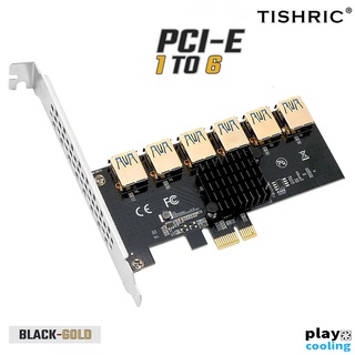 HUB PCI-E Riser Card X4 (ชุดฮํบต่อการ์ดจอเพิ่ม 4ตัว สำหรับเครื่องขุด)