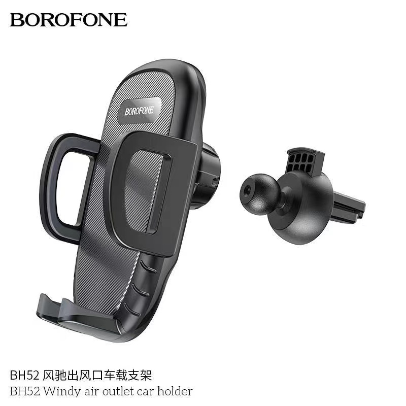 borofone-bh52-air-outlet-type-car-bracket-black-ขาตั้งหนีบช่องแอร์-ที่ยึดโทรศัพท์ติดช่องแอร์-พร้อมส่ง