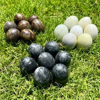 ไข่หินอ่อน ปรับฮวงจุ้ย เรียกทรัพย์ ของมงคล ขนาดไข่ไก่ 3.5 ซม