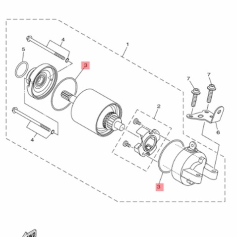 1wdh186100-ปะเก็นมอเตอร์สตาร์ท-xmax-mt03-yzf-r3-แท้-yamaha-1wd-h1861-00-ราคา-1-ชิ้น