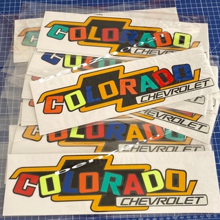 สติ๊กเกอร์* คำว่า COLORADO งานตัดสลับสี เป็นงานตัดคอมสะท้อนแสง ขนาด* 8.5 x 30 cm ราคาต่อชุด มี 2 ข้าง