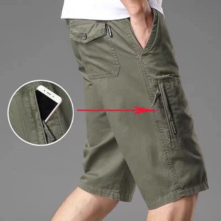 (L-6XL) กางเกงขาสั้นลำลอง กางเกงเอวยืด  กางเกงขาสั้นแฟชั่นไซส์ใหญ่