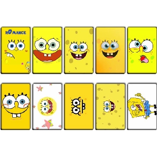 สติ๊กเกอร์ติดบัตร BTS MRT คีย์การ์ด #1 (spongebob)