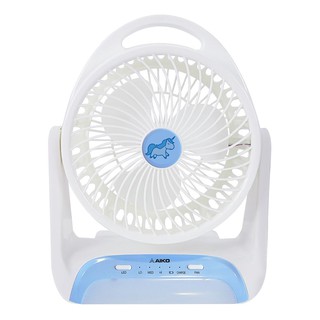 พัดลมพกพา พัดลมพกพา AIKO KN-2816 Unicorn สีฟ้า พัดลม เครื่องใช้ไฟฟ้า PORTABLE FAN AIKO KN-2816 UNICORN BLUE