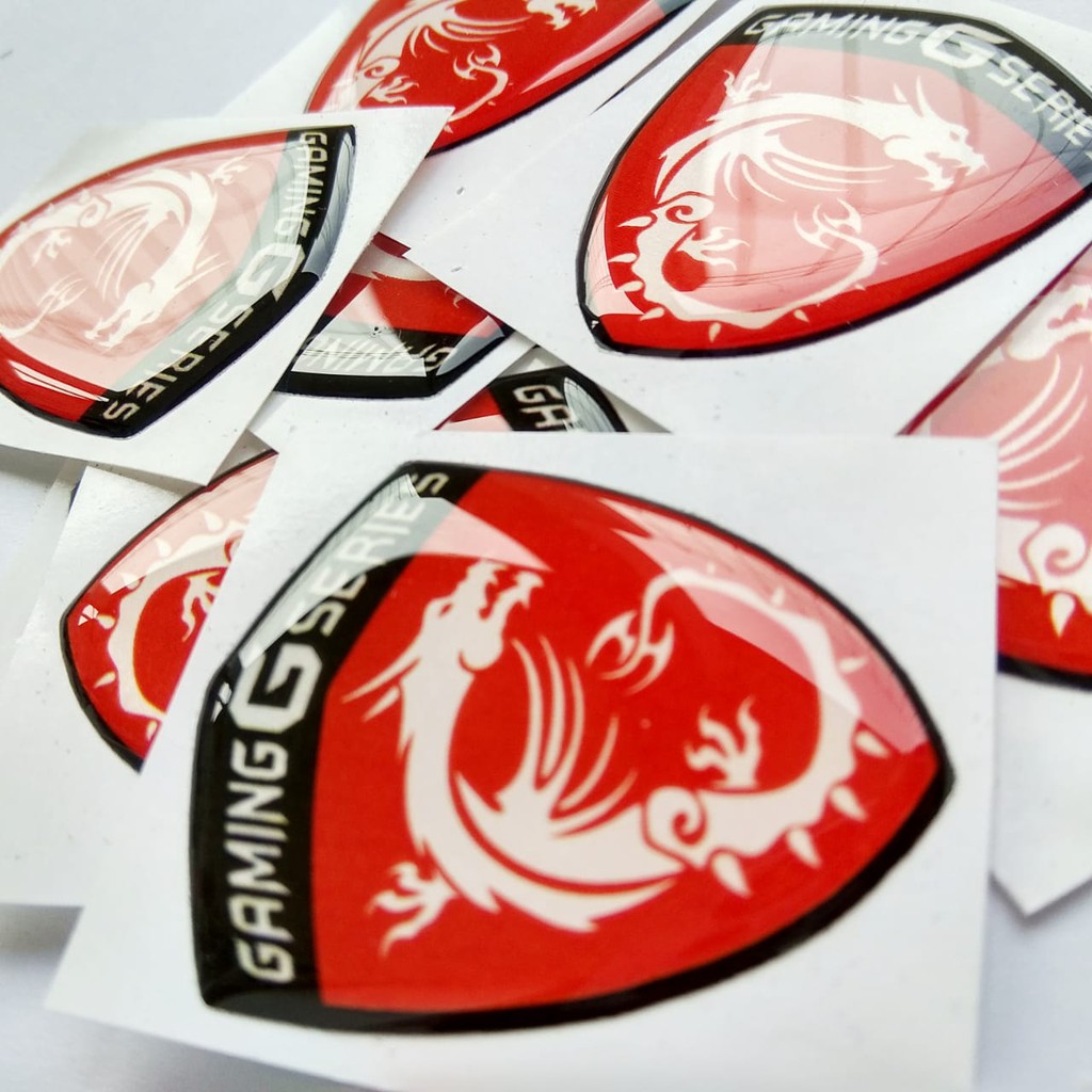 MSI GAMING EMBLEM FLEXIBLE RESIN STICKER AKESORIS คอมพิวเตอร์ GAMING ...