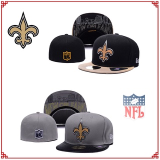 Orleans Saints หมวกปีกแบน ปักลาย ปรับขนาดได้ สไตล์ฮิปฮอป 2R7N