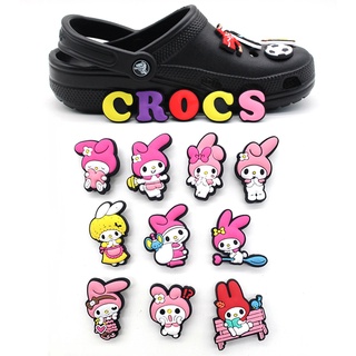 Cy-store ใหม่ จี้รูปกราฟฟิตี้ Melody Jibbitz PVC สีชมพู สําหรับตกแต่งรองเท้า Crocs Clogs TikTok ขายส่ง