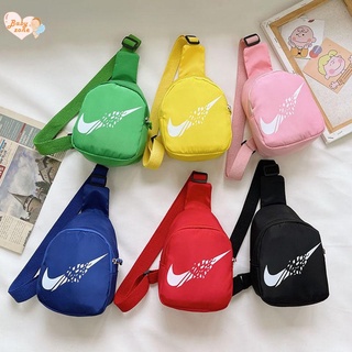 Childrens Small Backpack Korean Candy Color Printing Chest Bag Messenger Bag