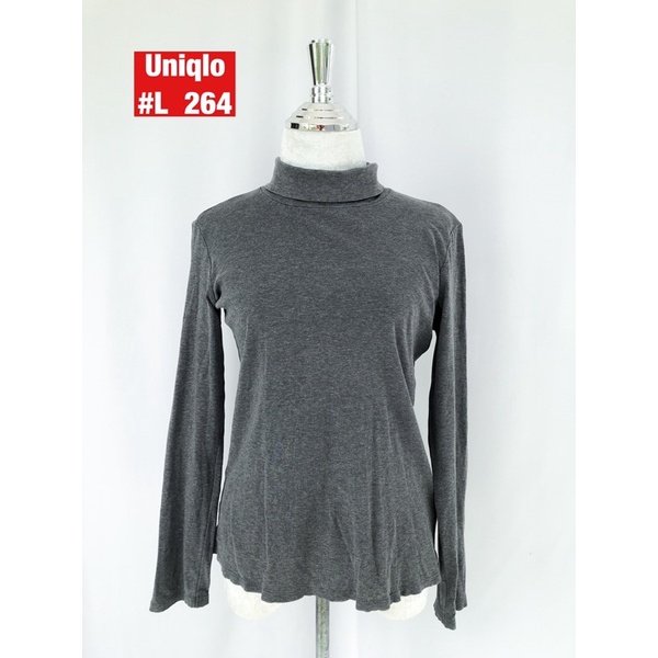 เสื้อคอเต่าแขนยาว-uniqlo-size-l-เสื้อคอเต่าสีพื้น-เสื้อคอเต่า-สเวตเตอร์