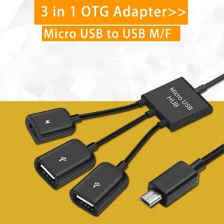 ภาพหน้าปกสินค้า3 In 1 สาย USB Micro OTG ข้อมูล Micro USB ชายหญิงเกมเมาส์แป้นพิมพ์เมาส์สายสำหรับ Samsung Huawei ที่เกี่ยวข้อง