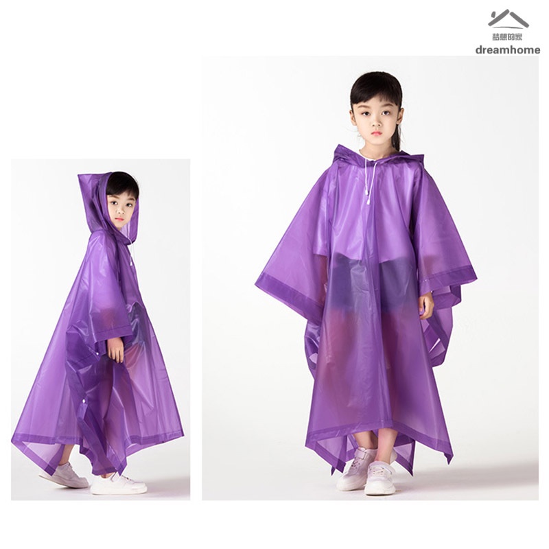 เสื้อกันฝน-eva-กันน้ํา-น้ําหนักเบา-แบบสวมหัว-เหมาะกับเดินป่ากลางแจ้ง-สําหรับเด็ก-จํานวน-1-ชิ้น