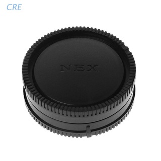 สินค้า CRE  Rear Lens Body Cap Camera Cover Anti-dust 60mm E-Mount Protection Plastic Black for Sony A9 NEX7 NEX5 A7 A7II