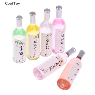 Cooltoy ขวดไวน์จําลอง ขนาดเล็ก 1:12 อุปกรณ์เสริม สําหรับตกแต่งบ้านตุ๊กตา 5 ชิ้น