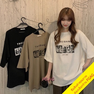 เช็ครีวิวสินค้าเสื้อยืดลายการ์ตูนไซส์ใหญ่ oversize tshirt เสื้อยืดผู้หญิงโอเวอร์ไซส์เสื้อผ้าสาวอวบแฟชั่น เสื้อยืดทรงหลวมสไตล์เกาหลี xxl