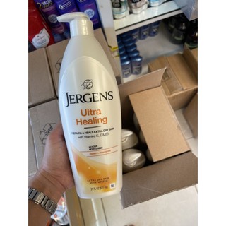 JERGENS Ultra Healing Extra Dry Skin Moisturizer 621ml  เจอเกนส์สูตรเพิ่มความชุ่มชื่น สำหรับผิวแห้งพิเศษ