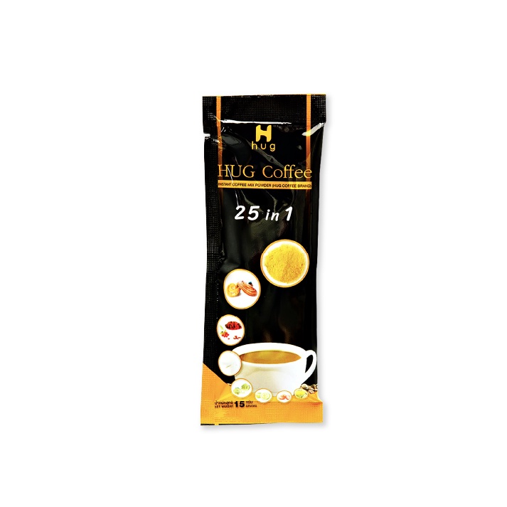 hug-coffee-25-in-1-กาแฟเพื่อสุขภาพ-สมุนไพร-ปรับสมดุลการขับถ่าย-บำรุงกระดูก-ผิวพรรณ-6-กล่อง-แถมฟรี-10-ซอง-by-ดีลเด็ด