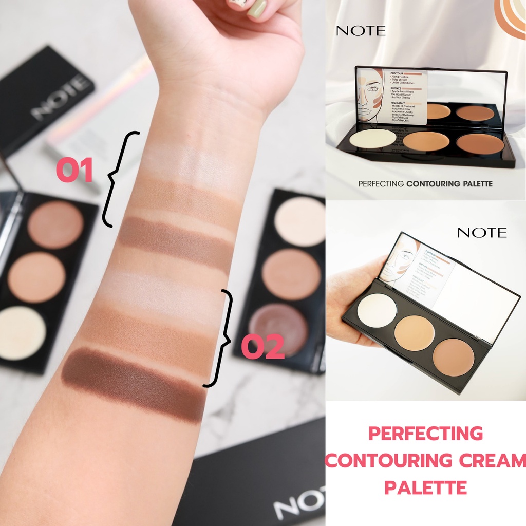 note-cosmetics-perfecting-contouring-cream-palette-พาเลทคอนทัวร์เนื้อครีม-ที่พร้อมเนรมิตรูปหน้าที่สวยได้รูปและดูมีมิติ