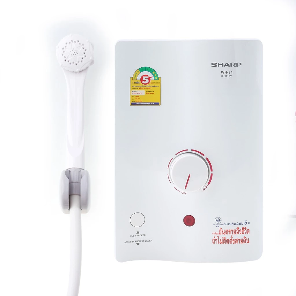 SHARP เครื่องทำน้ำอุ่น 3500 วัตต์ รุ่น WH-34