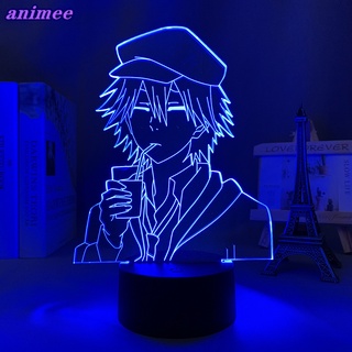 โคมไฟตั้งโต๊ะ Led รูปอนิเมะ Bungo Stray Dogs Ranpo 3d สําหรับตกแต่งห้องนอน ของขวัญวันเกิด