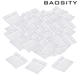 [Baosity] ป้ายชื่อพลาสติกใส 50/100 แพ็คสําหรับชั้นวางป้ายราคา ( 6 ขนาด )