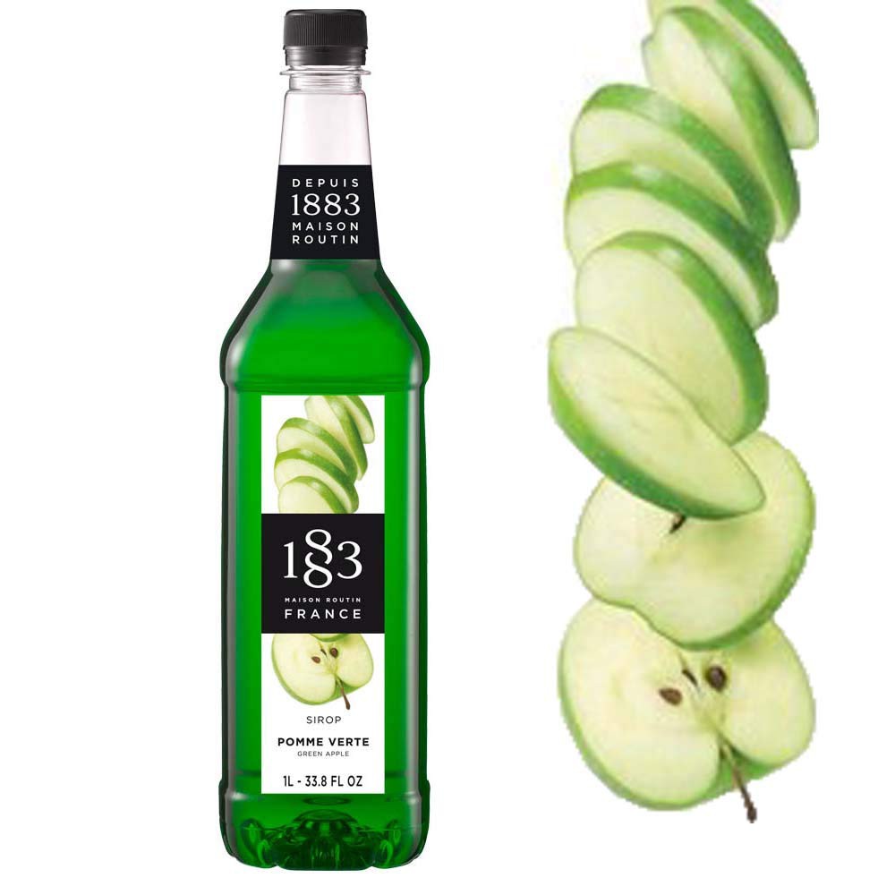 1883 GREEN APPLE FLAVORED SYRUP 1000 ml.(1883 น้ำเชื่อมกลิ่นกรีน แอป