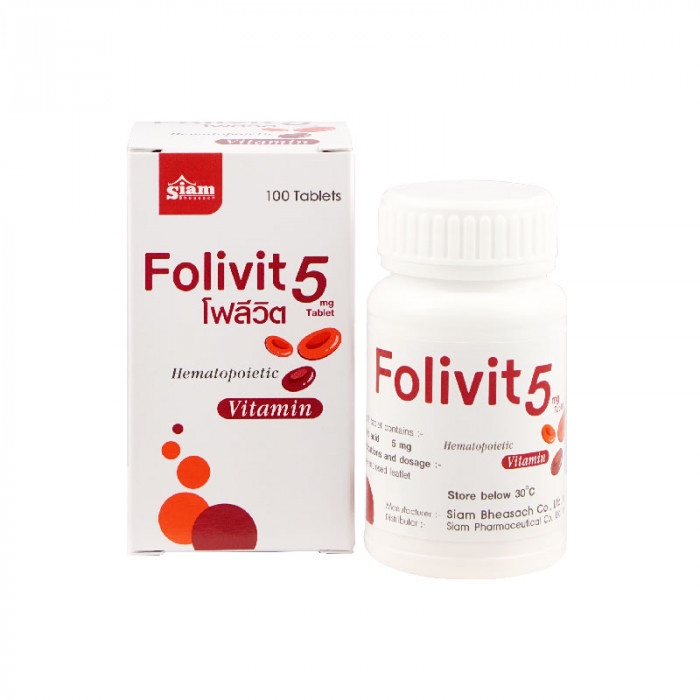 ภาพสินค้าบำรุงร่างกาย FOLIVIT 100'S (FOLIC ACID 5MG)  โฉมใหม่ จากร้าน bumrungjaishop บน Shopee ภาพที่ 4