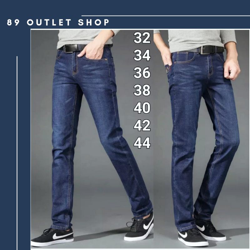 ภาพหน้าปกสินค้ากางเกงผู้ชายไซส์ใหญ่ ทรงกระบอกเล็ก ยีนส์ยืด สีเข้มฟอก กางเกงยีนส์ไซส์ใหญ่ กางเกงคนอ้วน ไซส์ 26-44 นิ้ว