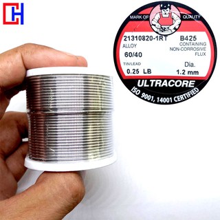 ตะกั่วบัดกรี 0.25 LB 1.2 mm 60/40 ULTRACORE แท้