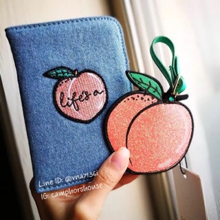 SKINNYDIP🌸Lifes a Peachy🍑Passport Holder and Luggage Tag Travel Set ชุดปกพาสปอร์ต+ป้ายชื่อห้อยกระเป๋าเดินทาง