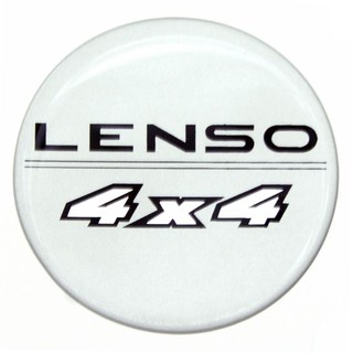 สติกเกอร์ติดดุมล้อ LENSO 4x4 ขนาด 67mm. 1 ชุดมี 4 ชิ้น