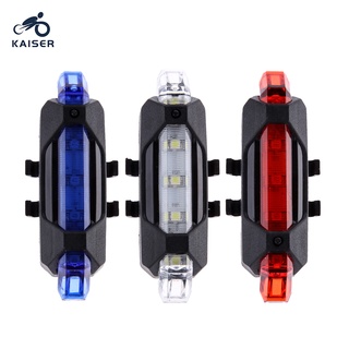 ภาพหน้าปกสินค้าKAISER Taillight ไฟท้ายจักรยาน แบบชาร์จ USB ไฟจักรยาน แสงไฟ LED ชาร์จไฟผ่าน ไฟเตือนจักรยาน Bicycle warning light ซึ่งคุณอาจชอบสินค้านี้