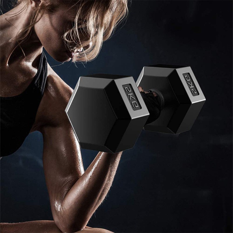 XtivePRO PVC Hex Dumbbell 10 kg ดัมเบลหกเหลี่ยม (1 คู่) ยกน้ำหนัก สร้างกล้ามเนื้อ https://lnwchill.com