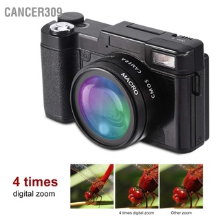 Cancer309 กล้องบันทึกวิดีโอดิจิทัล 24Mp Full Hd 1080P ซูมได้ 4 เท่า หน้าจอหมุนได้