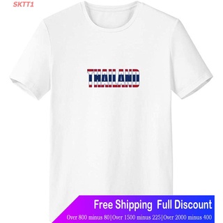 SKTT1 thailandเสื้อยืดแขนสั้น Thailand Country Flag Name Crew Neck T-Shirt Workwear Pocket Short Sleeve Sport Clothing t