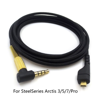สินค้า Btsgx ชุดหูฟังสายไนล่อนแบบเปลี่ยน 3 . 5 มม . สําหรับ Steelseries Arctis 357
