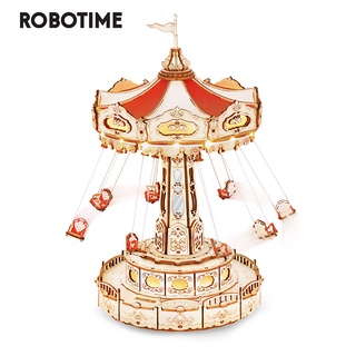 Robotime Rokr บล็อคตัวต่อไม้ รูปสวนสนุก 3D ประกอบง่าย สําหรับเด็ก ผู้ใหญ่ EA02