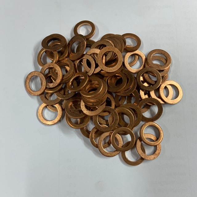 แหวนทองแดง-แหวนรองหัวเทียน-เบอร์-14-ตัวละ-10-บาท